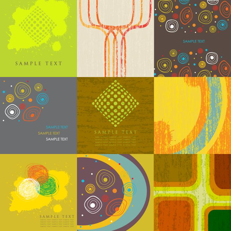 free vector 9 stylish vector background